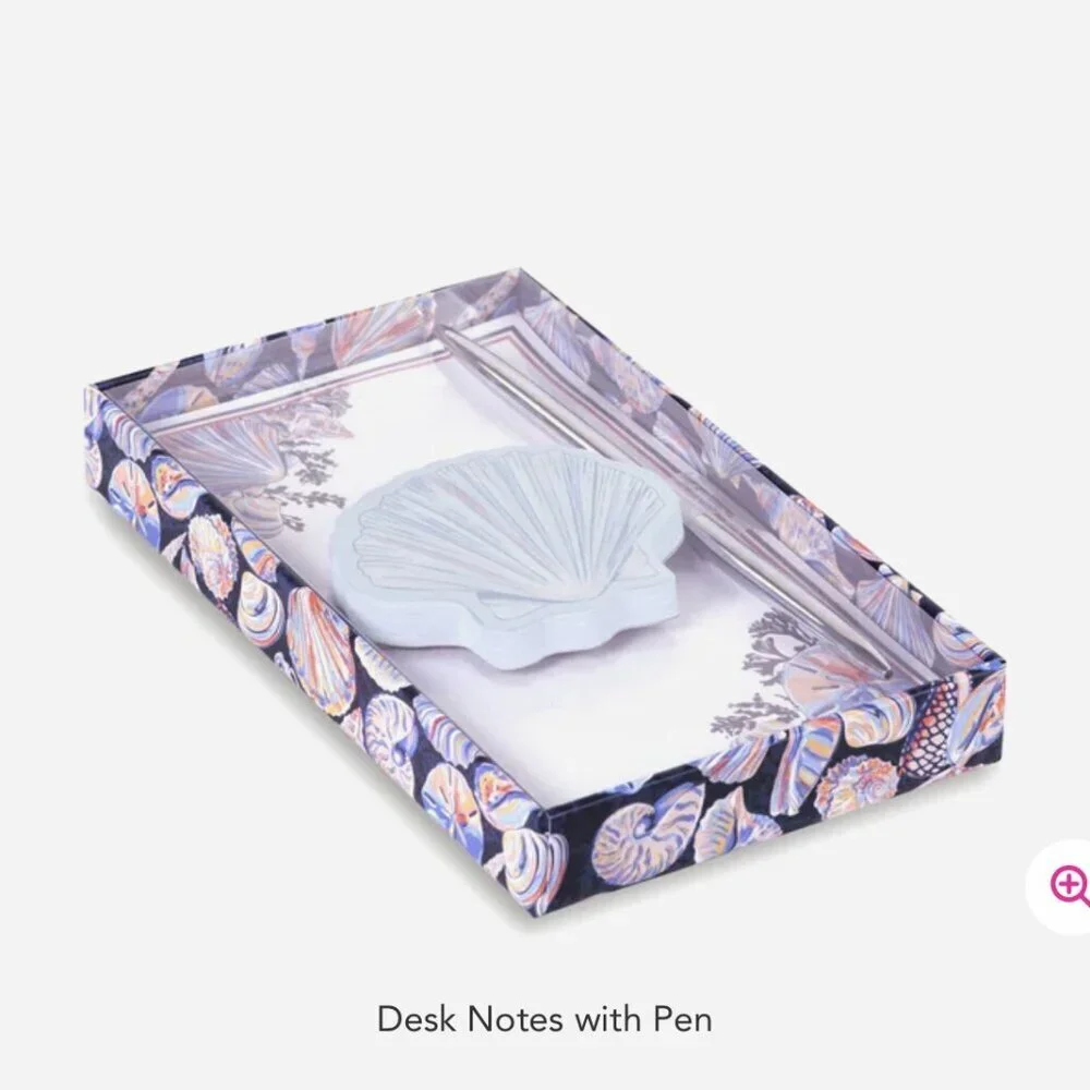 Vera Bradley Desk Notes with Pen Morning Shells NWT